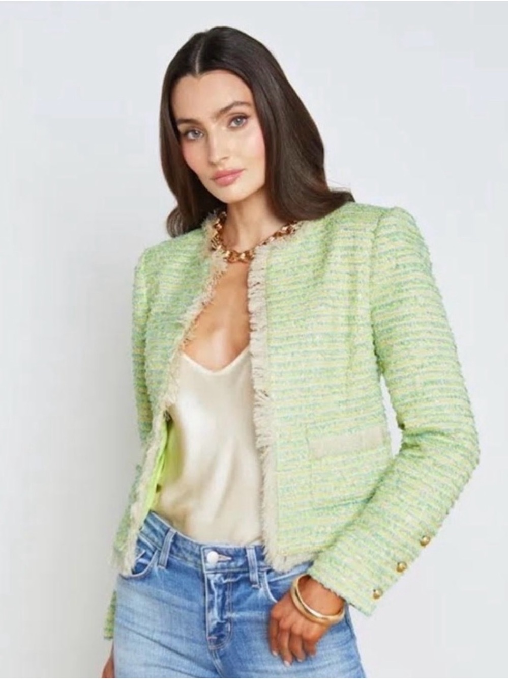 L'AGENCE Angelina Tweed Jacket